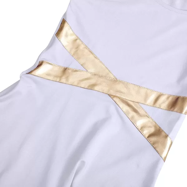 Girls Metallic Gold Cross Bandage Praise Dance Dress Kids Liturgical Lyrical Worship Long Dress Dancewear Skirt CostumeGirls Metallic Gold Cross Bandage Praise Dance Dress Kids Liturgical Lyrical Worship Long Dress Dancewear Skirt Costume