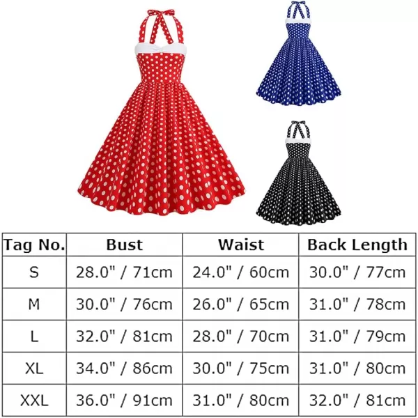 IDOPIP 1950s Dresses for Women Vintage Cocktail Party Swing Dress Summer Retro Halter Wedding Casual Party Aline Midi DressBlack