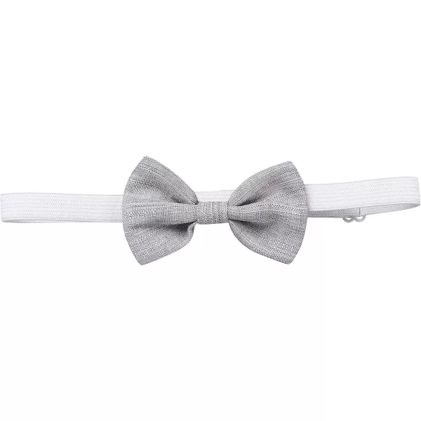 IDOPIP Baby Boys Formal Suit Set Short Sleeve Bowtie Tshirt Suspenders Shorts Pants Wedding Tuxedo Outfit Cake Smash ClothesGray