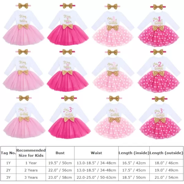 IDOPIP Baby Girl 1st 2nd 3rd Birthday Dress Princess Pageant Party Sequin Bowknot Tutu Dress Cake Smash Playwear Dress Outfit001 Hot Pink  1st Birthday