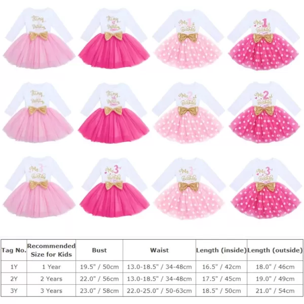 IDOPIP Baby Girl 1st 2nd 3rd Birthday Dress Princess Pageant Party Sequin Bowknot Tutu Dress Cake Smash Playwear Dress Outfit002 Hot Pink  1st Birthday