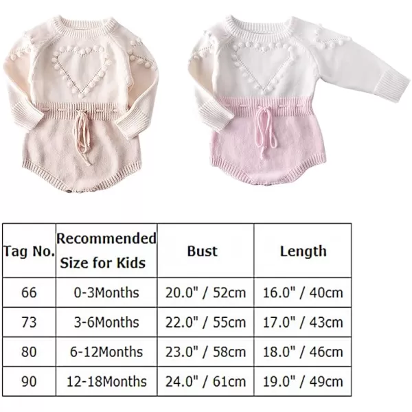 IDOPIP Baby Girl Long Sleeve Ruffle Bodysuit Dress Bubble Romper My First Thanksgiving Ugly Christmas Outfits 03 MonthsApricot Heart Dot