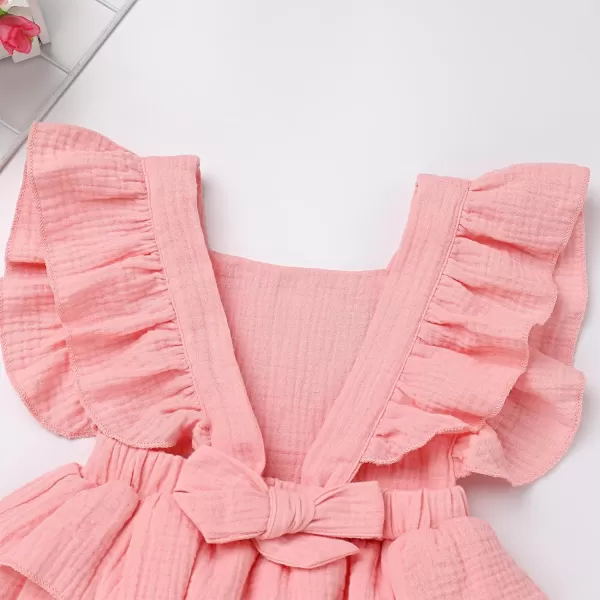 IDOPIP Baby Girls Strawberry Watermelon 1st Birthday Outfit Shiny One Romper Tutu Dress with Headband for Cake Smash PhotoPink  Strawberry
