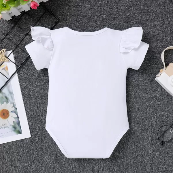 IDOPIP Big Sister Little Sister Matching Outfits Toddler Baby Girls Short Sleeve Top Romper Skirt Headband 3PCS Clothes SetPurple  Little Sister