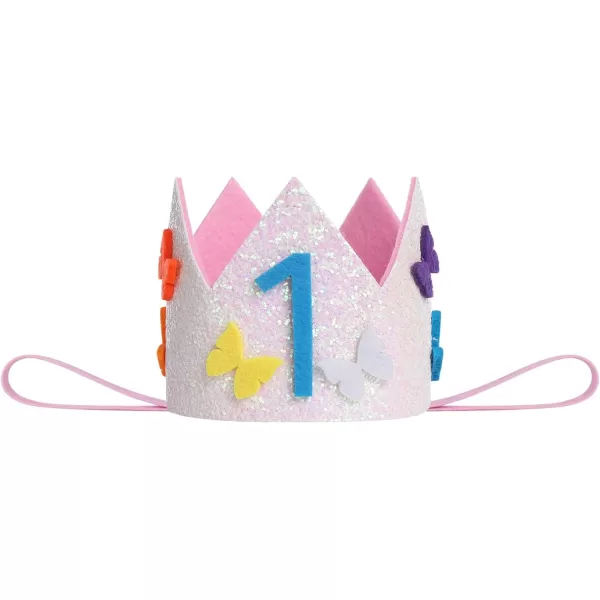 IDOPIP Butterfly 1st Birthday Outfit Baby Girl Sequin Butterfly Romper Tutu Skirt Headband Costume for Cake Smash Photo ShootBlue Butterfly