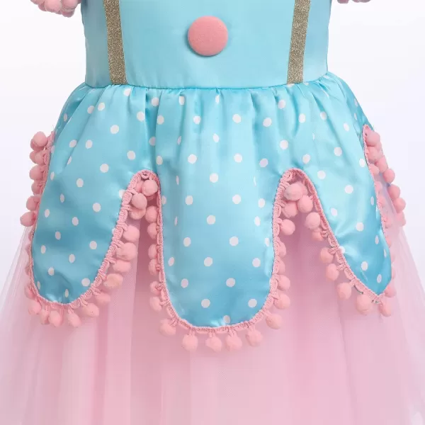 IDOPIP Carnival Circus Costume for Kids Baby Girls Romper Tutu Dress Princess Birthday Party Dress up with Headband OutfitBlue  Headband  Kids