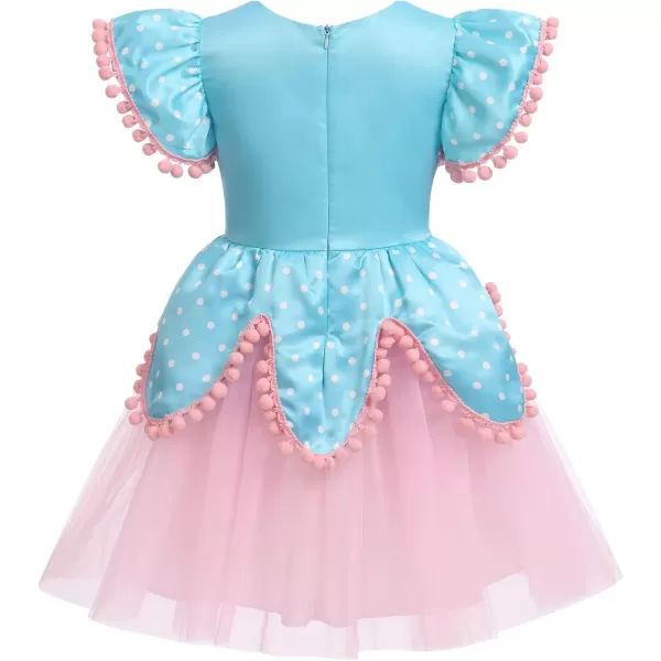 IDOPIP Carnival Circus Costume for Kids Baby Girls Romper Tutu Dress Princess Birthday Party Dress up with Headband OutfitBlue  Headband  Kids