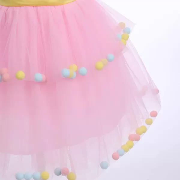 IDOPIP Carnival Circus Costume for Kids Baby Girls Romper Tutu Dress Princess Birthday Party Dress up with Headband OutfitPink  Kids 1pc