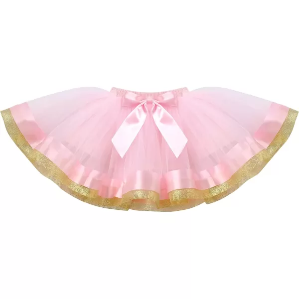 IDOPIP Crown 1st 2nd 3rd Birthday Outfit Baby Girl Shiny Crown Romper Tutu Skirt Headband Clothes for Cake Smash Photo ShootPink 1st  Long Sleeve