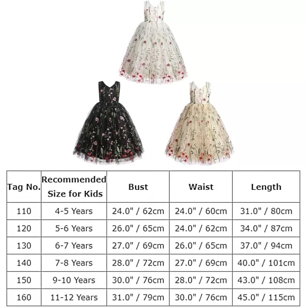 IDOPIP Embroidery Flower Girl Lace Dress for Kids Wedding Pageant Party First Communion Dresses Princess Bridesmaid Maxi GownApricot