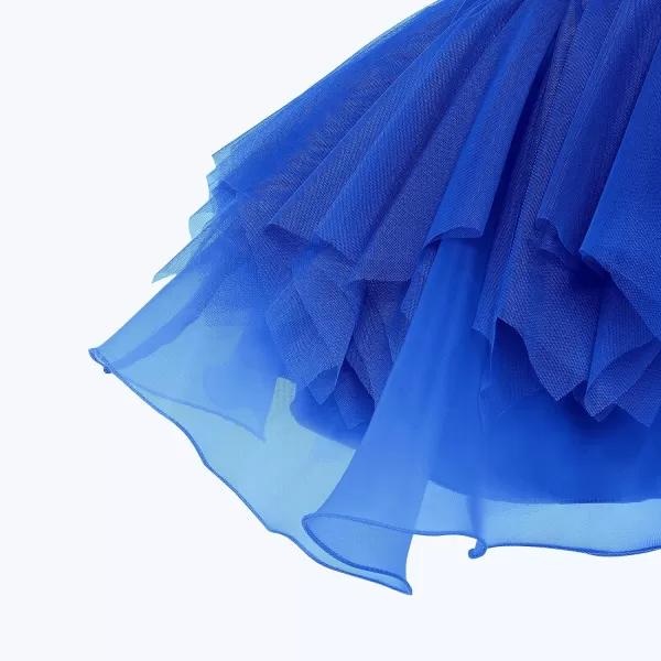 IDOPIP Flower Girls Sequins Tutu Dress for Kids Baby Wedding Bridesmaid Pageant Birthday Party Princess Organza Tulle DressesRoyal Blue