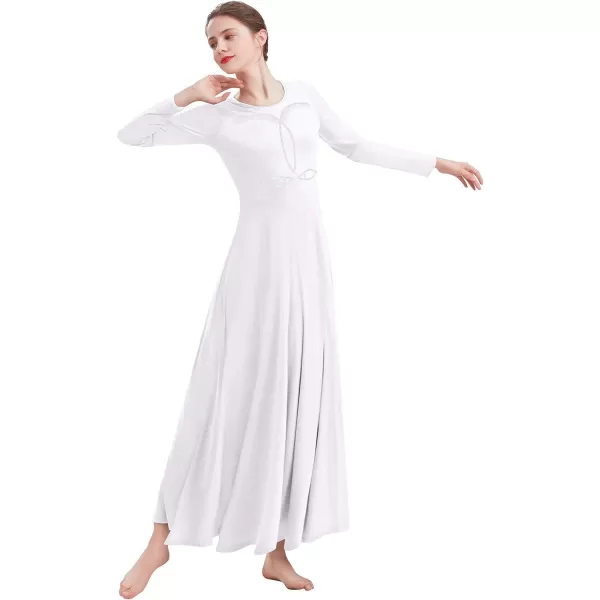 IDOPIP Jesus Fish Praise Dance Dress for Women Liturgical Lyrical Dancewear Rhinestone Long Sleeve Worship Dress CostumeIDOPIP Jesus Fish Praise Dance Dress for Women Liturgical Lyrical Dancewear Rhinestone Long Sleeve Worship Dress Costume