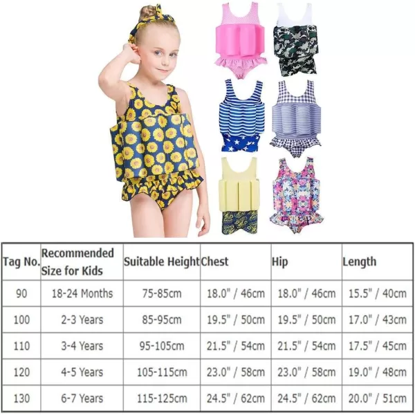 IDOPIP Kids Boys Girls Floatation Swimsuit with Adjustable Buoyancy Baby Float Suit Swim Vest One Piece Swimwear Bathing SuitBlue Striped Stars