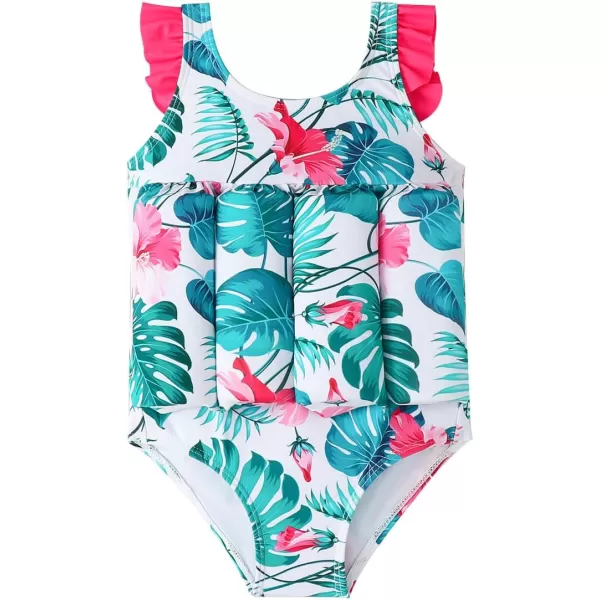 IDOPIP Kids Boys Girls Floatation Swimsuit with Adjustable Buoyancy Baby Float Suit Swim Vest One Piece Swimwear Bathing SuitPink Donut