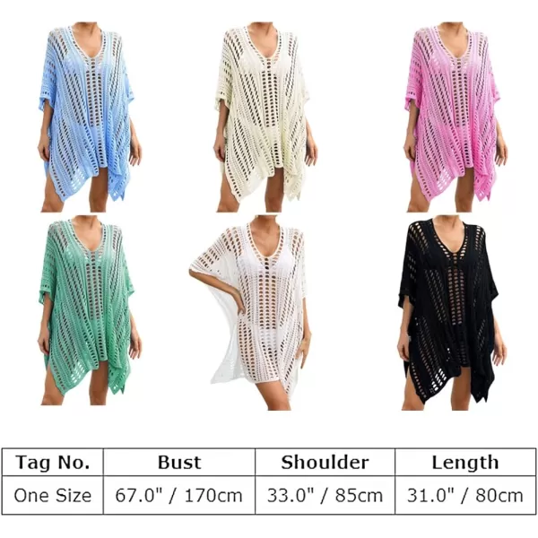 IDOPIP Swimsuit Coverup for Women Cover up Beach Dress Mesh Lace Crochet VNeck Bikini Beachwear Swimwear Dress Bathing SuitBlue