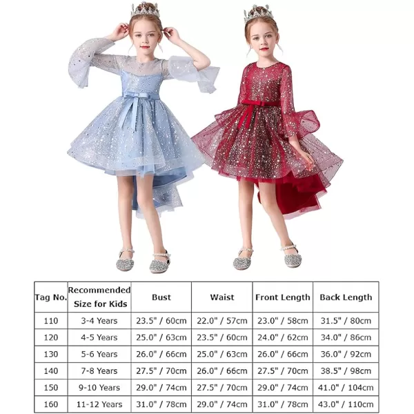 IDOPIP Toddler Baby Flower Girl Bowknot High Low Tutu Dress Beaded VBack Princess Pageant Wedding Birthday Party Formal GownRed  Stars