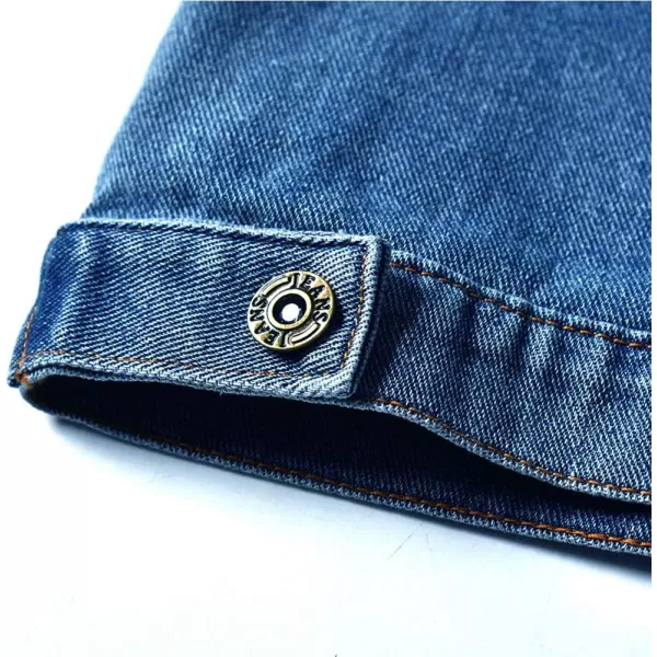 IDOPIP Toddler Kid Baby Boys Girls Denim Jacket Long Sleeve Button Down Jeans Coat Cowboy Overcoat Hoodie Casual OutwearBlue 02