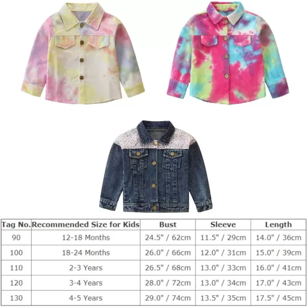 IDOPIP Toddler Kid Baby Boys Girls Denim Jacket Long Sleeve Button Down Jeans Coat Cowboy Overcoat Hoodie Casual OutwearBlue Leopard