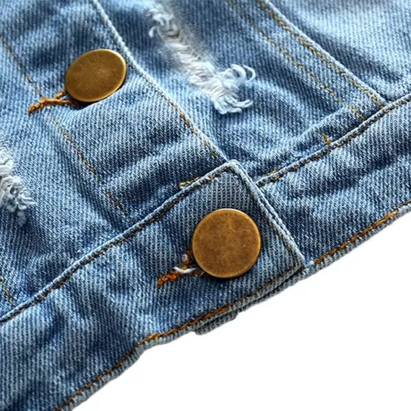 IDOPIP Toddler Kid Baby Boys Girls Denim Jacket Long Sleeve Button Down Jeans Coat Cowboy Overcoat Hoodie Casual OutwearBlue Rose 01