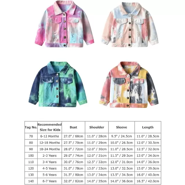 IDOPIP Toddler Kid Baby Boys Girls Denim Jacket Long Sleeve Button Down Jeans Coat Cowboy Overcoat Hoodie Casual OutwearGreen  Blue