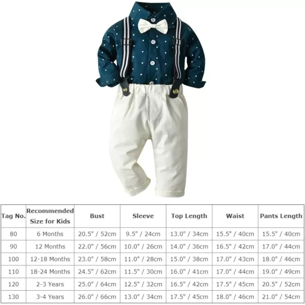 IDOPIP Toddler Kids Baby Boys 1st Christmas Outfit Gentleman Striped Shirt with Bowtie Long Suspender Pants Overalls ClothesBeige Stars