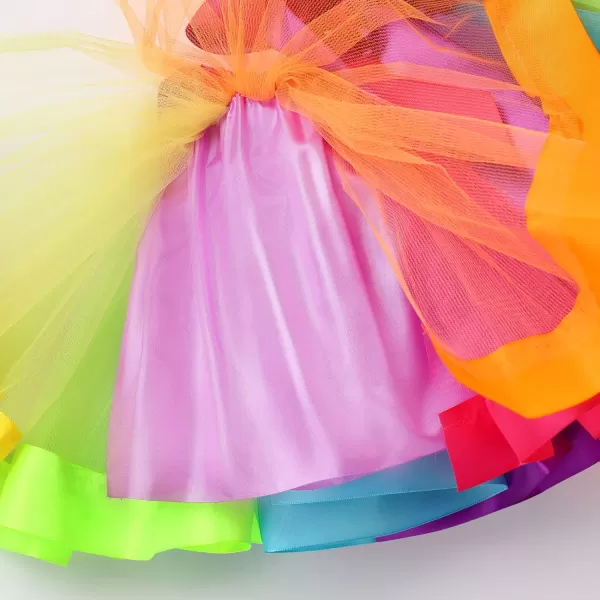 IDOPIP Watermelon 1st Birthday Outfit for Baby Girls Romper Rainbow Tutu Skirt Headband Summer Clothes Cake Smash Photo ShootRainbow Two  Long Sleeve