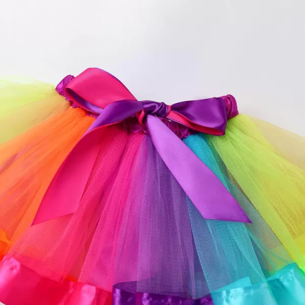 IDOPIP Watermelon 1st Birthday Outfit for Baby Girls Romper Rainbow Tutu Skirt Headband Summer Clothes Cake Smash Photo ShootRainbow Two  Long Sleeve