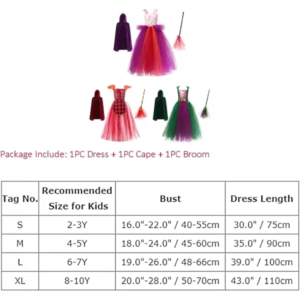 IDOPIP Witch Costume for Girls Kids Halloween Princess Tutu Dress up with Witch Hat Broom Cape Outfit Cosplay for Photo ShootGreen  Cloak 3pcs