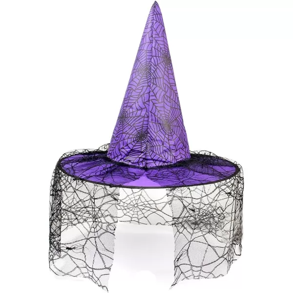 IDOPIP Witch Costume for Girls Kids Halloween Princess Tutu Dress up with Witch Hat Broom Cape Outfit Cosplay for Photo ShootPurple  Sleeves