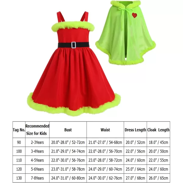 IDOPIP Women Kids Baby Girls Christmas Party Dress Xmas Red Plaid Tutu Dress with Hooded Cloak Cape Family Matching CostumeGreen  Kids