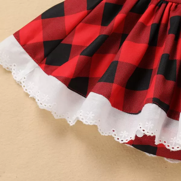 IDOPIP Women Kids Baby Girls Christmas Party Dress Xmas Red Plaid Tutu Dress with Hooded Cloak Cape Family Matching CostumeRed Baby