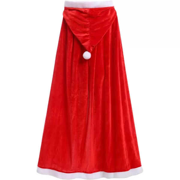 IDOPIP Women Kids Baby Girls Christmas Party Dress Xmas Red Plaid Tutu Dress with Hooded Cloak Cape Family Matching CostumeWhite Adult