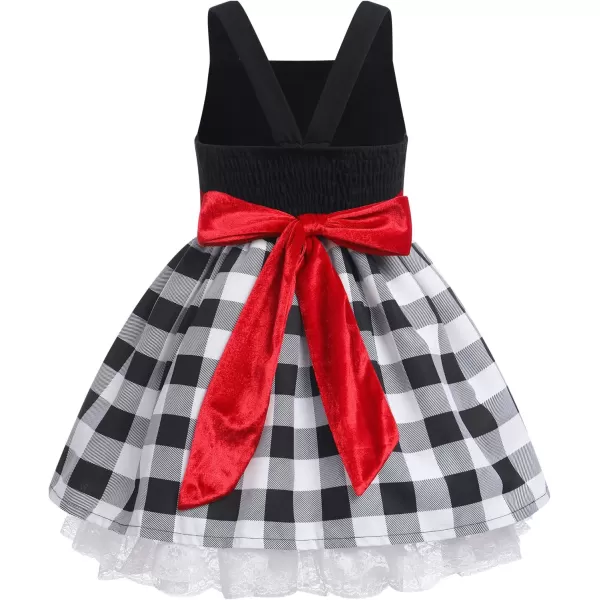 IDOPIP Women Kids Baby Girls Christmas Party Dress Xmas Red Plaid Tutu Dress with Hooded Cloak Cape Family Matching CostumeWhite Kids