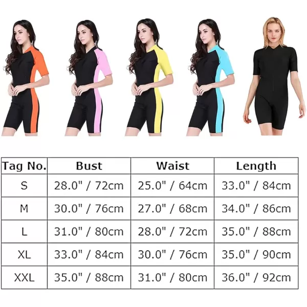 IDOPIP Womens One Piece Rash Guard Surfing Swimsuit Bathing Suit Long Sleeve Zipper UPF 50 Swimwear Athletic WetsuitBlue  Black