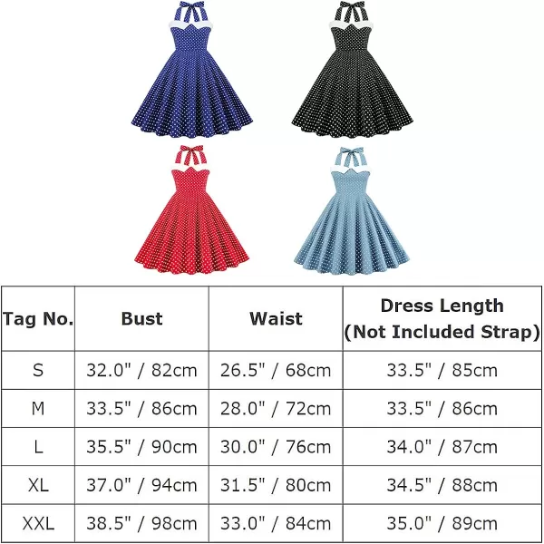 IDOPIP Womens Vintage 1950s Cocktail Party Swing Dress Summer Sleeveless Halter Retro Wedding Formal Aline Midi DressesLight Blue Polka Dot