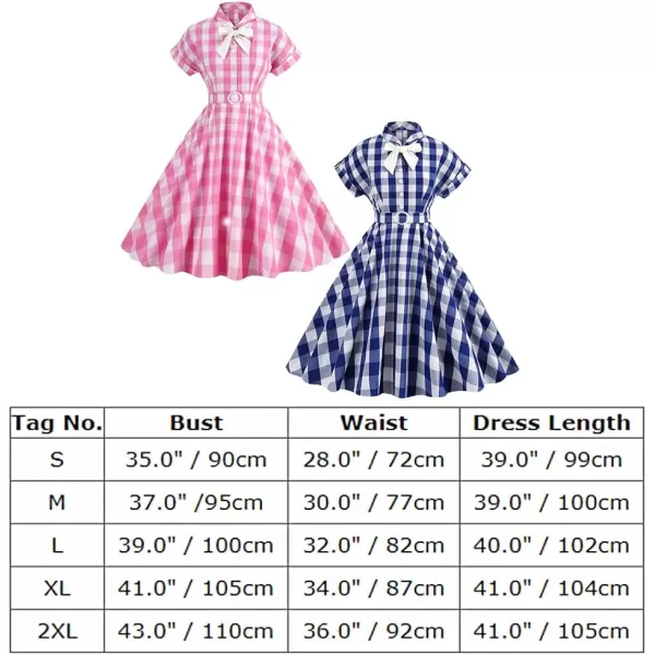 IDOPIP Womens Vintage 1950s Cocktail Party Swing Dress Summer Sleeveless Halter Retro Wedding Formal Aline Midi DressesPink Plaid  Tie