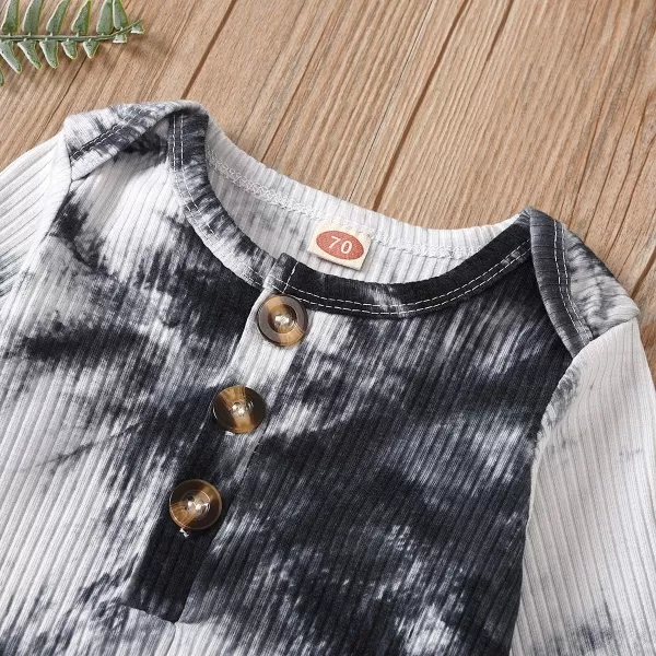 IDOPIP babygirls unisexbaby CuteGray Tie Dye