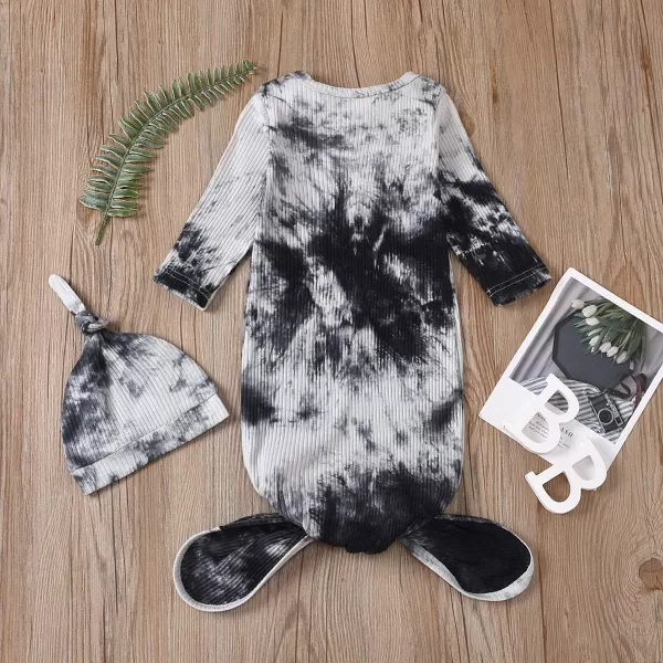 IDOPIP babygirls unisexbaby CuteGray Tie Dye