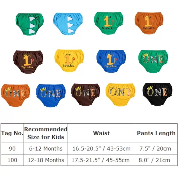 Infant Baby Boys Summer Shorts Bottoms Fishing Dinosaur Diaper Cover Pants First Birthday Cake Smash Outfit Photo PropGreen Giraffe