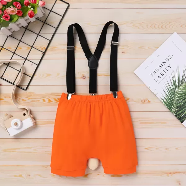 Jungle Theme 1st Birthday Outfit for Baby Boy Safari Animals Romper Suspenders Shorts with Tail Clothes Set for PhotoFox