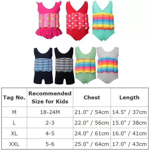 Kids Boys Girls Floatation Swimsuit with Adjustable Buoyancy Baby Float Suit Swim Vest One Piece Swimwear Bathing SuitBlack  Blue Striped