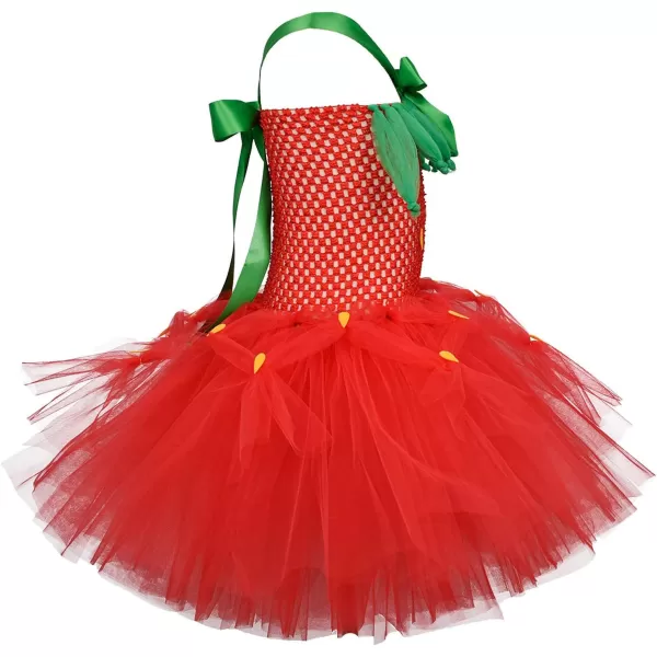 Kids Girls Christmas Party Dress Santa Deer Giraffe Costume Crochet Ruffle Tutu Skirt with Headband Birthday Outfit SetRed Reindeer