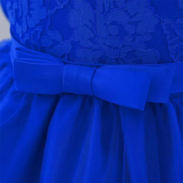 Lace Flower Girls Tutu Dress for Kids Baby Christening Baptism Communion Birthday Party Formal Wedding DressesHeadwearRoyal Blue