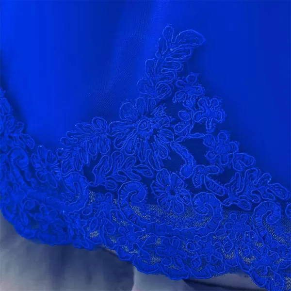 Lace Flower Girls Tutu Dress for Kids Baby Christening Baptism Communion Birthday Party Formal Wedding DressesHeadwearRoyal Blue