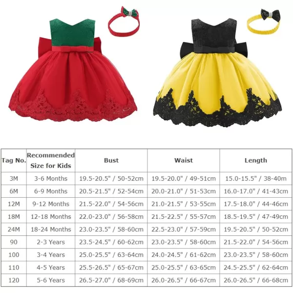 Lace Flower Girls Tutu Dress for Kids Baby Christening Baptism Communion Birthday Party Formal Wedding DressesHeadwearYellow  Black