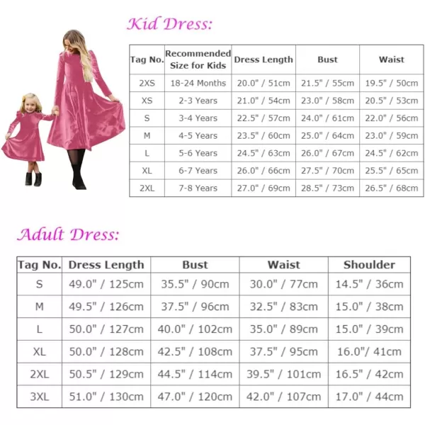 Mommy and Me Dress Ruffle Long Sleeve Casual Christmas Party Velvet Dress Mother Daughter Family Matching Dress ClothesGreen
