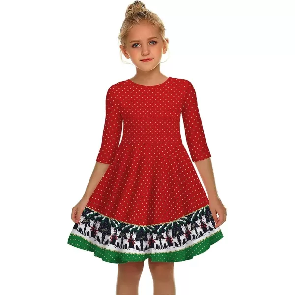 Mother Daughter Christmas Dress for Women Girls Xmas Holiday Cocktail Party Dresses Mommy and Me Family Matching OutfitRed Dots