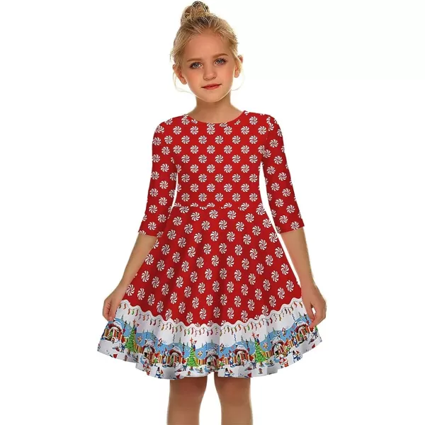 Mother Daughter Christmas Dress for Women Girls Xmas Holiday Cocktail Party Dresses Mommy and Me Family Matching OutfitRed Snowflake