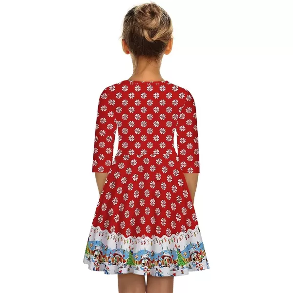 Mother Daughter Christmas Dress for Women Girls Xmas Holiday Cocktail Party Dresses Mommy and Me Family Matching OutfitRed Snowflake