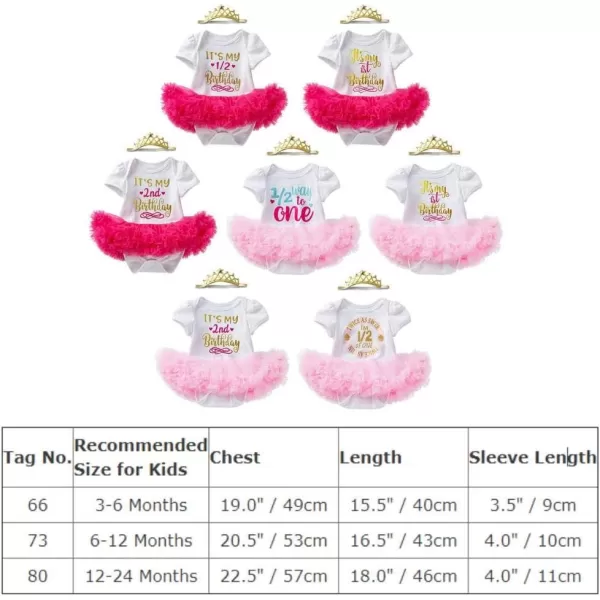 My 12 1st 2nd Birthday Outfit Girl Baby Romper Tutu DressShiny Crown Headband Cake Smash Dress Clothes 2PCS Skirt SetHot Pink 1st Birthday